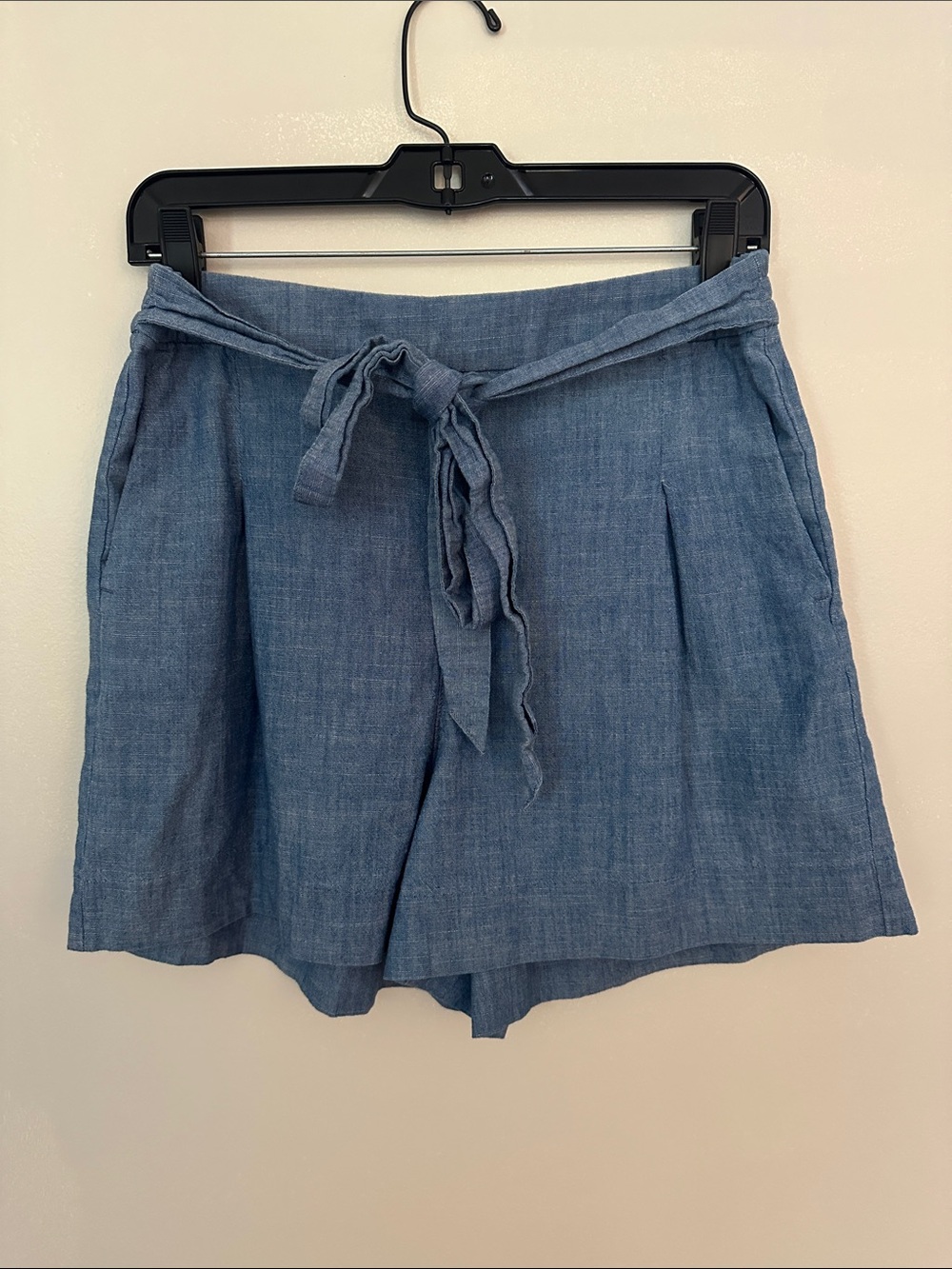 J. Crew Chambray Elastic-Waist Shorts in Denim Blue